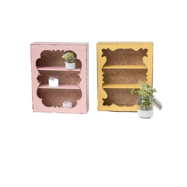 Vintage shelves - Pink / Yellow