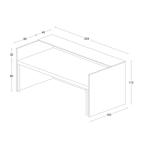 Bar - Cube, 2m, white