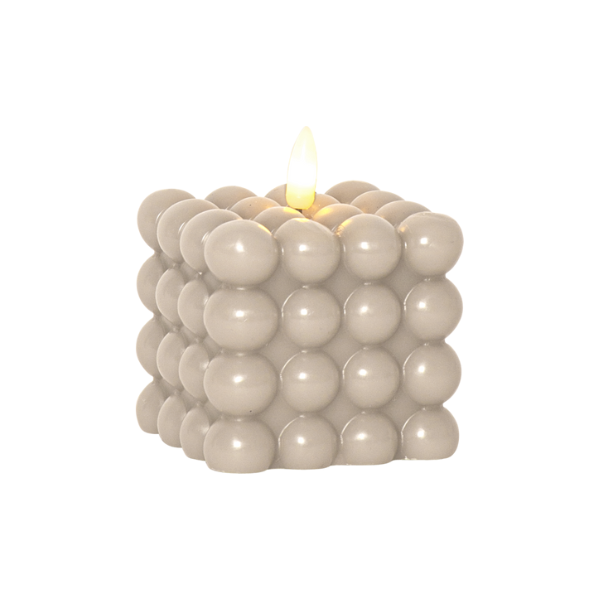 Baterijska sveča Bubble 10, Bež