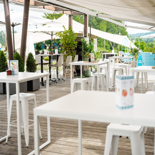 Miza barska Slim 80, bela