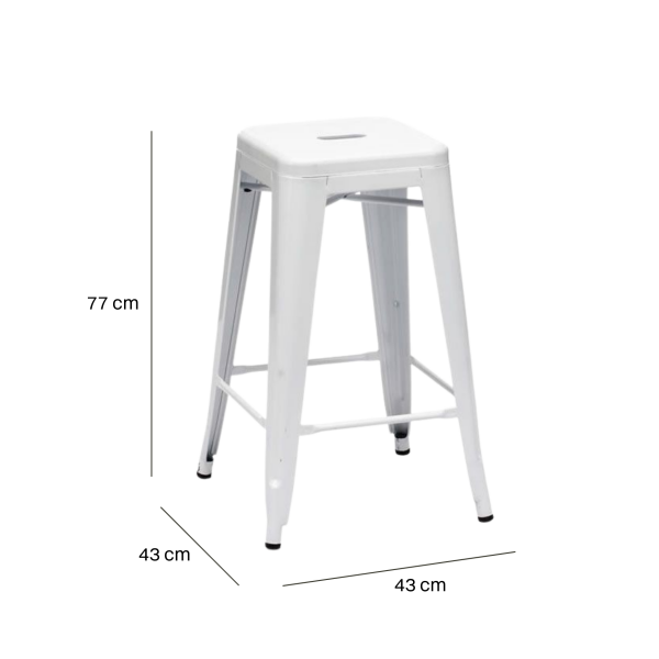 Stol barski Tolix, bel