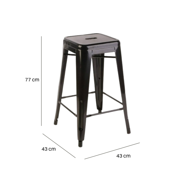 Bar chair - Tolix, black 