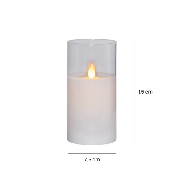 Battery Candle in vase L