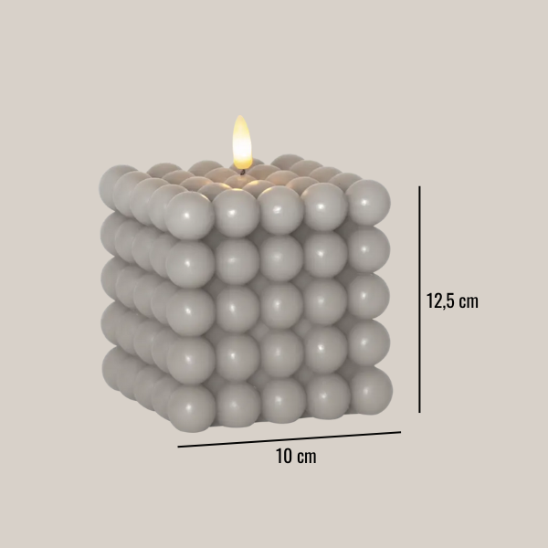 Baterijska sveča Bubble 12, Siva