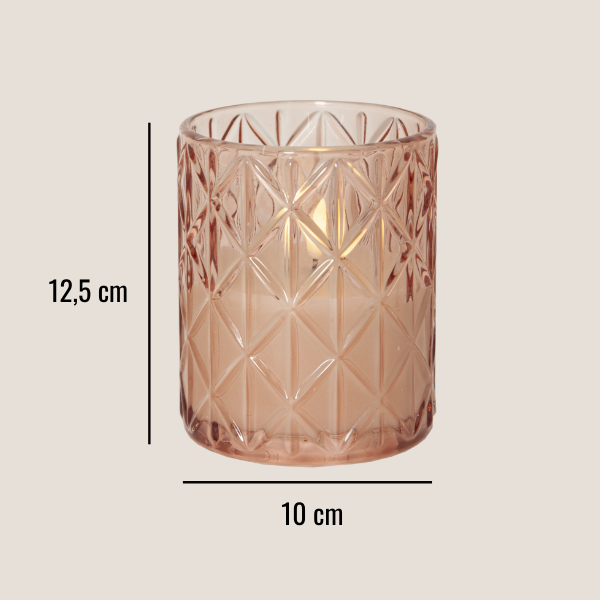 Baterijska sveča Glow, roza