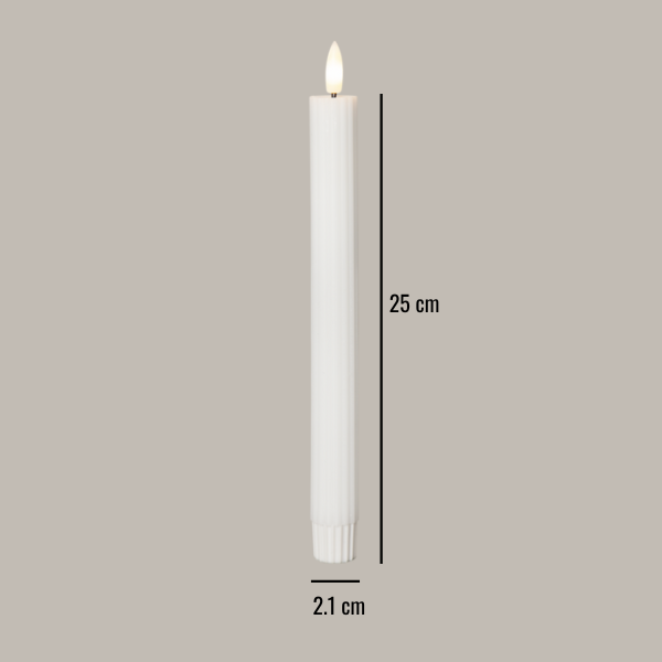 Baterijska dolga sveča s teksturo
