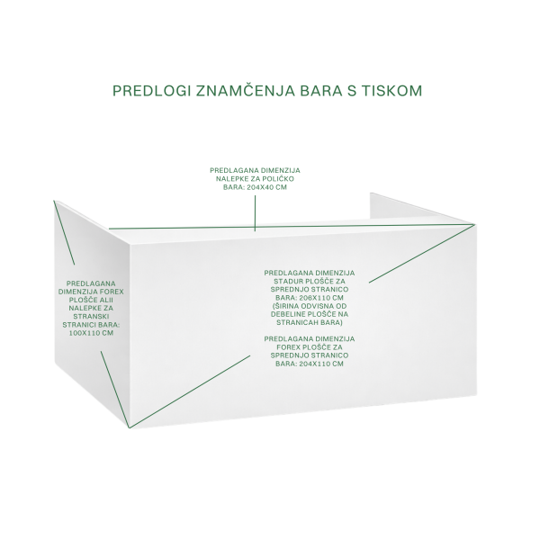 Bar - Cube, 2m, white