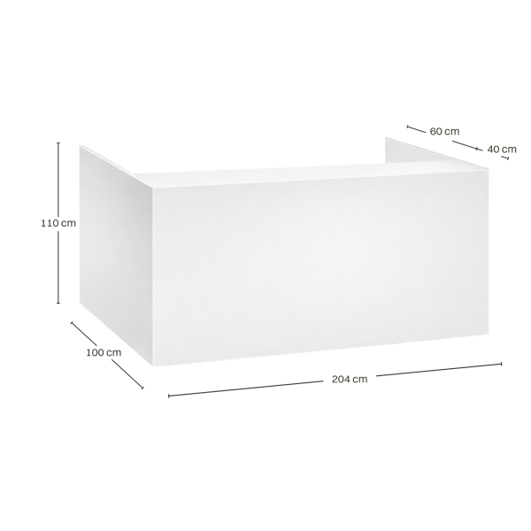 Bar - Cube, 2m, white