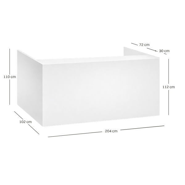 Bar - Cube, 2m, white