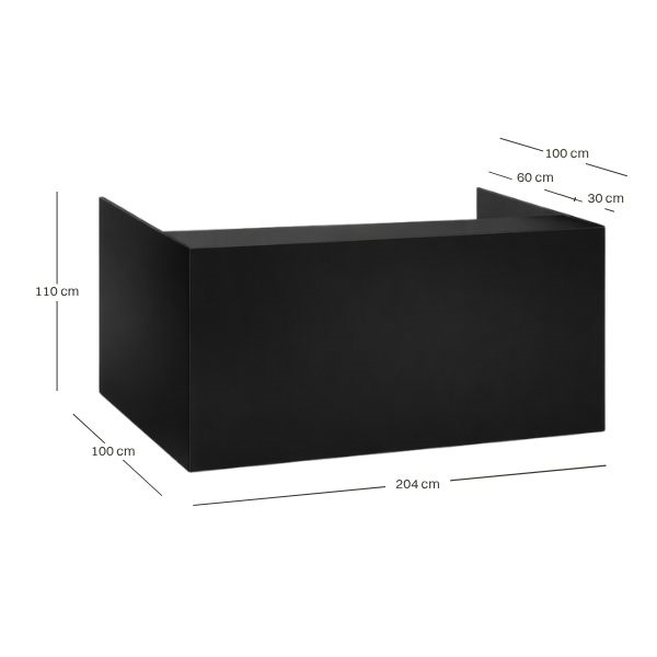 Bar Cube, 2m, črn