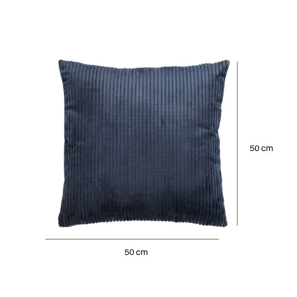 Decorative Cushion 50, Velvet, textured, blue
