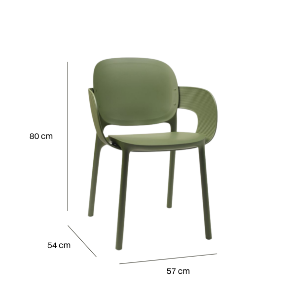 Stol Forest, zelen z rokonasloni