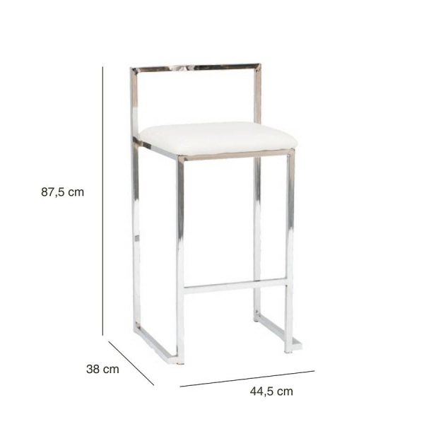 Stol barski Cube, bel