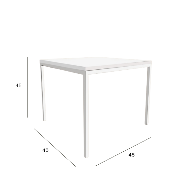 Miza klubska Cube, bela