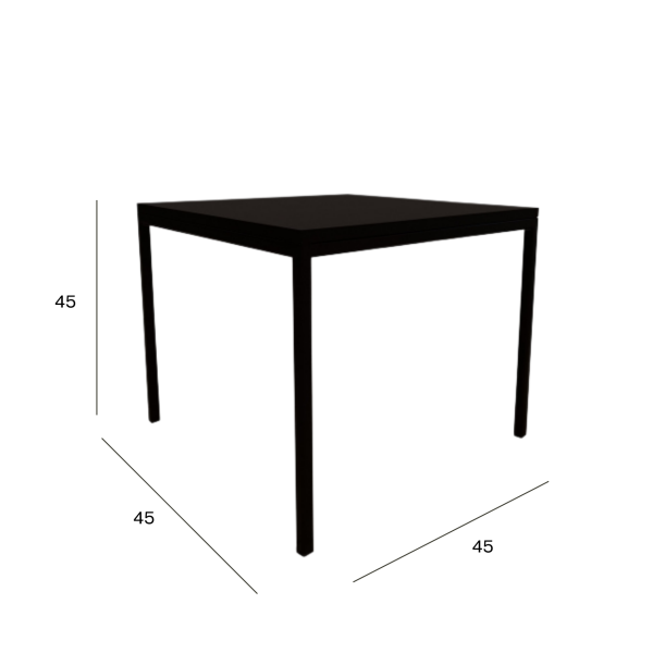 Miza klubska Cube, črna