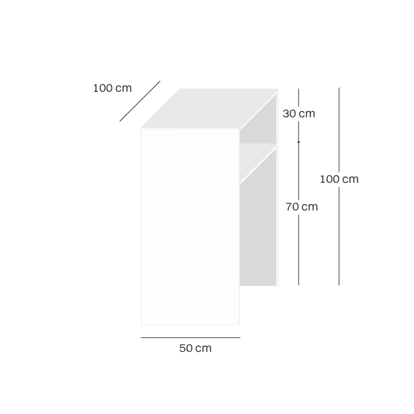 Exhibition Counter - Slim, white