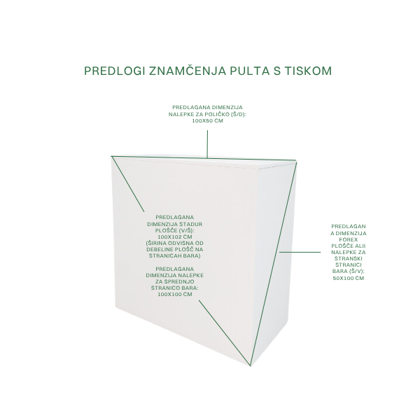 Exhibition Counter - Slim, white