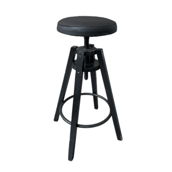 Stol barski Spin, črn