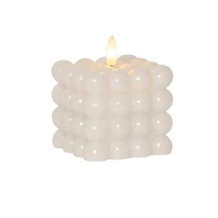 Baterijska sveča Bubble 10, Bela