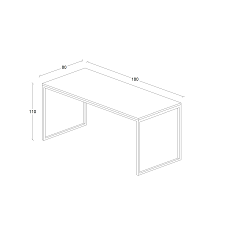 Miza barska Slim 180, črna