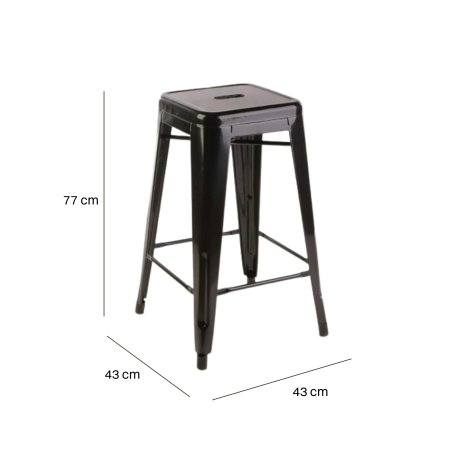 Bar chair - Tolix, black 