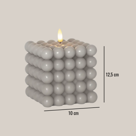 Baterijska sveča Bubble 12, Siva