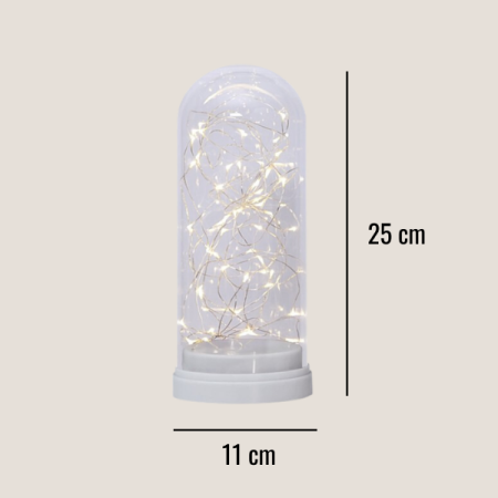 Battery Light Up Glass Dome