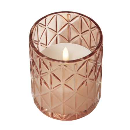 Baterijska sveča Glow, roza