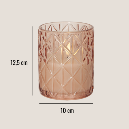 Baterijska sveča Glow, roza