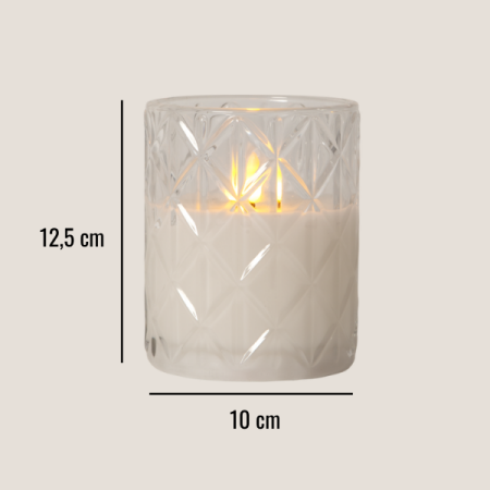 Baterijska sveča Glow, bela