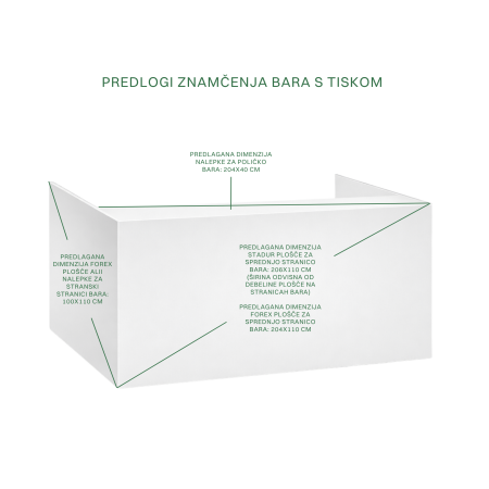 Bar - Cube, 2m, white