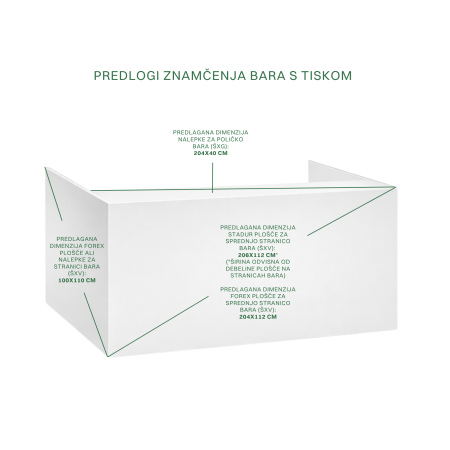 Bar - Cube, 2m, white