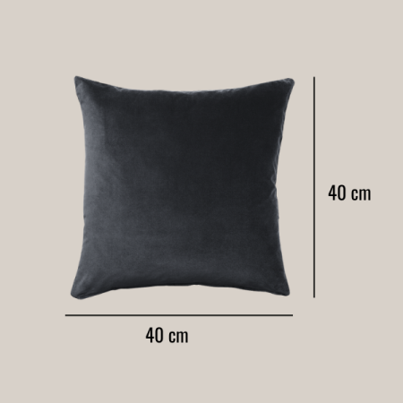 Decorative Cushion 40, Velvet Black