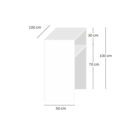 Exhibition Counter - Slim, white