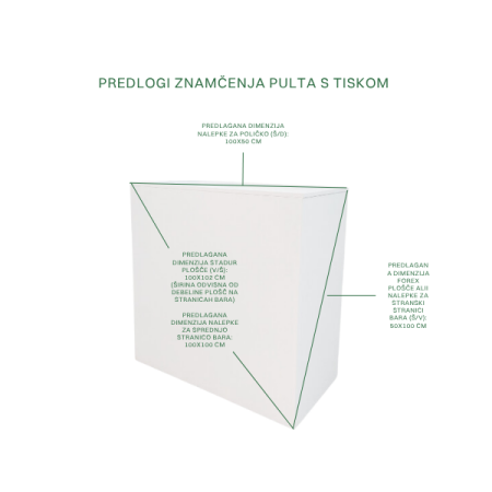 Exhibition Counter - Slim, white