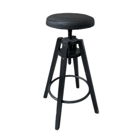 Stol barski Spin, črn