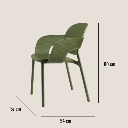 Stol Forest, zelen z rokonasloni