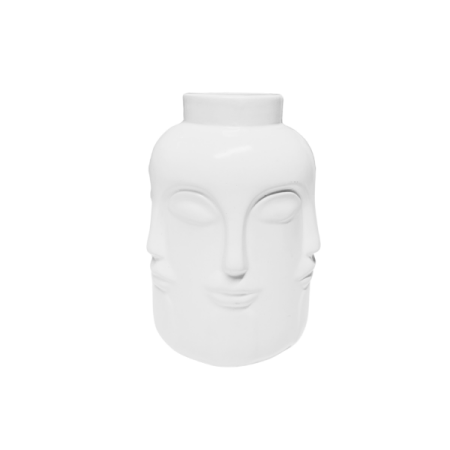 Vase Face white, M