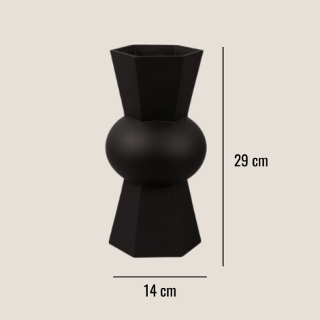 Vase - Geo 2, black