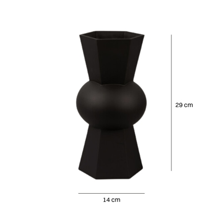 Vase - Geo 2, black