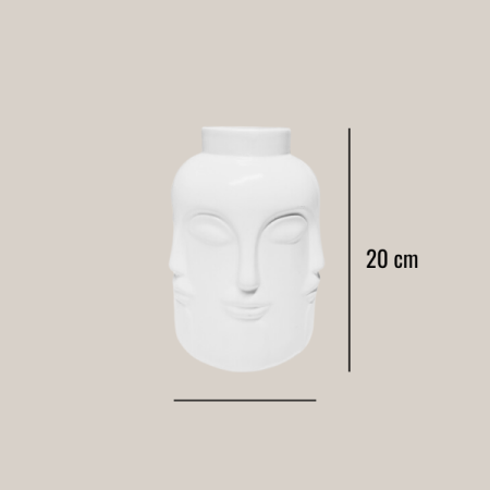 Vase Face white, M