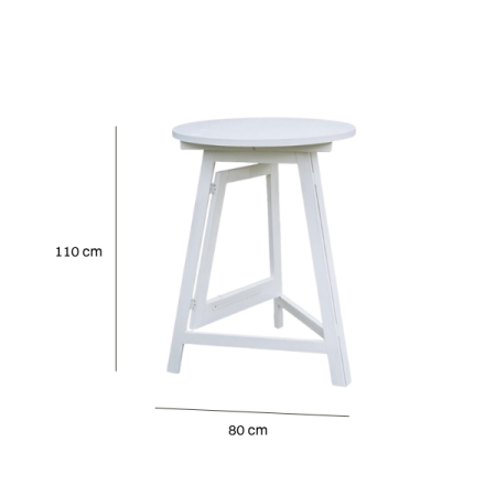 Bar Table - Wood 80 White