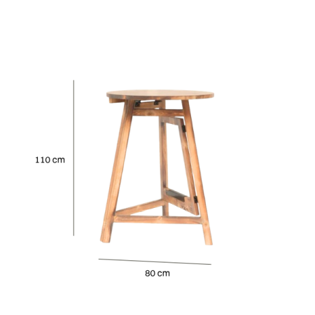 Bar Table - Wood 80 Nature