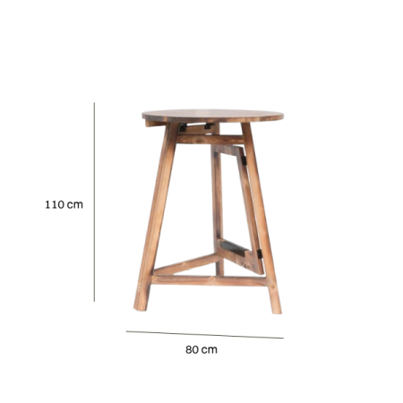 Bar Table - Wood 80 Brown