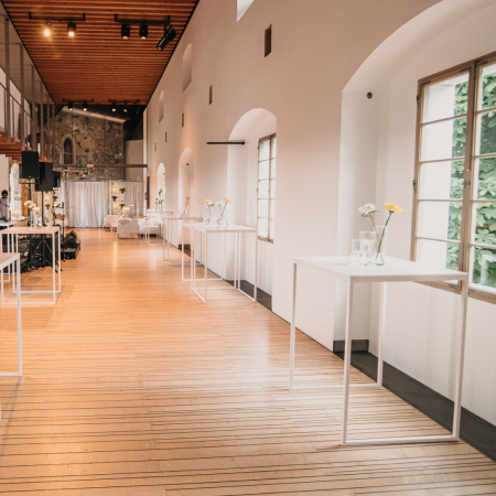 Miza barska Slim 80, bela