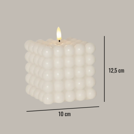 Baterijska sveča Bubble 12, Bela
