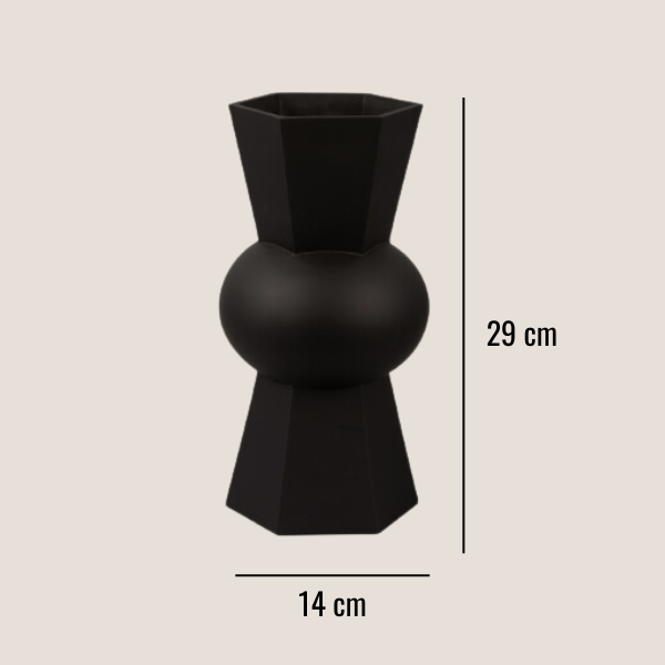 Vase - Geo 2, black
