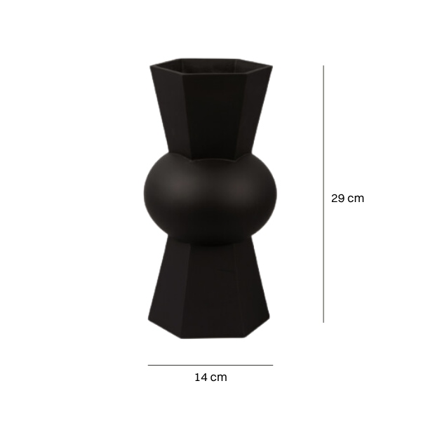Vase - Geo 2, black