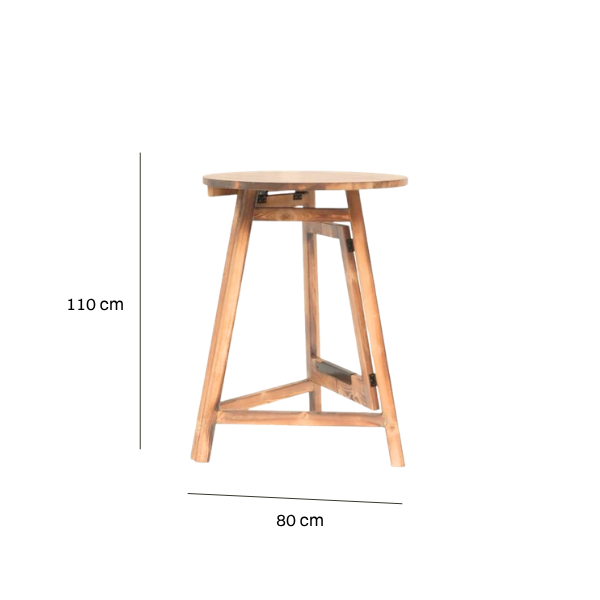 Bar Table - Wood 80 Nature