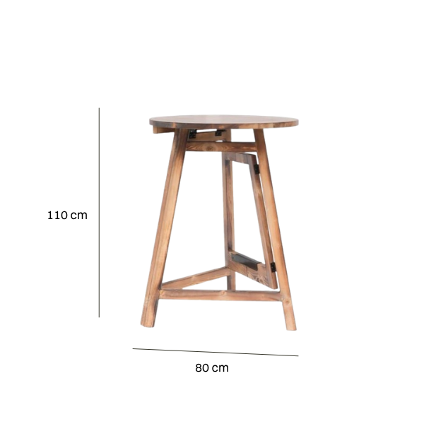 Bar Table - Wood 80 Brown